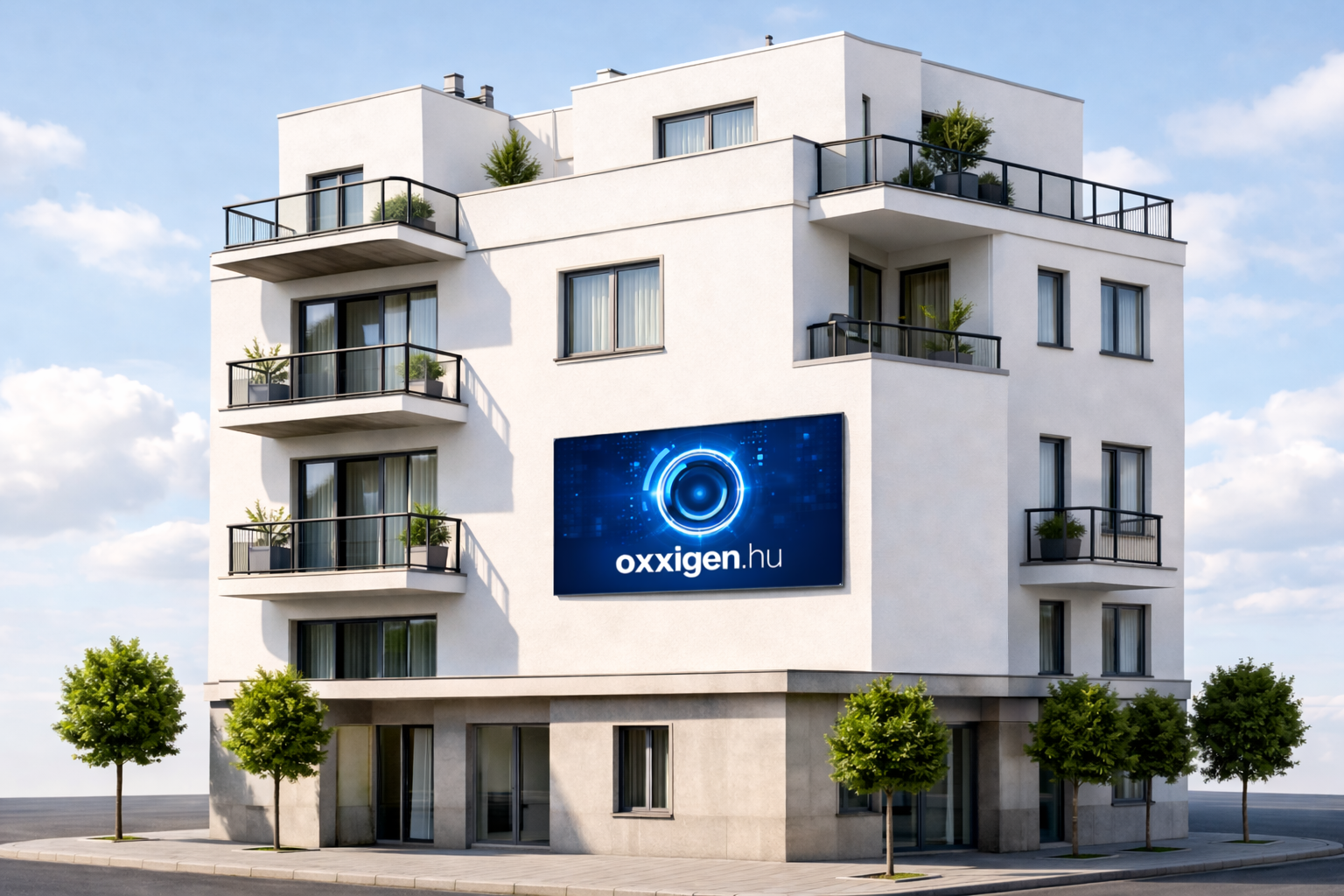 Reklámtábla egy épületen